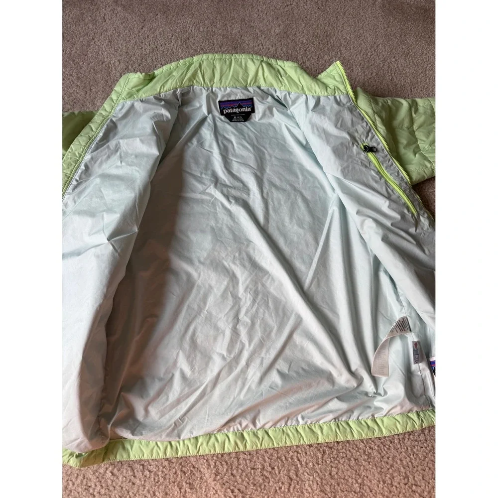 Patagonia Kids' Jacket Nano Puff Brick Quilt Neon Green XL 14